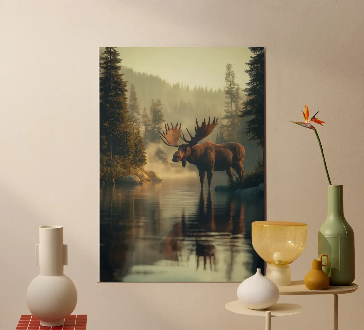moose lake forest trees hahnemühle by Kirsten C Nolan