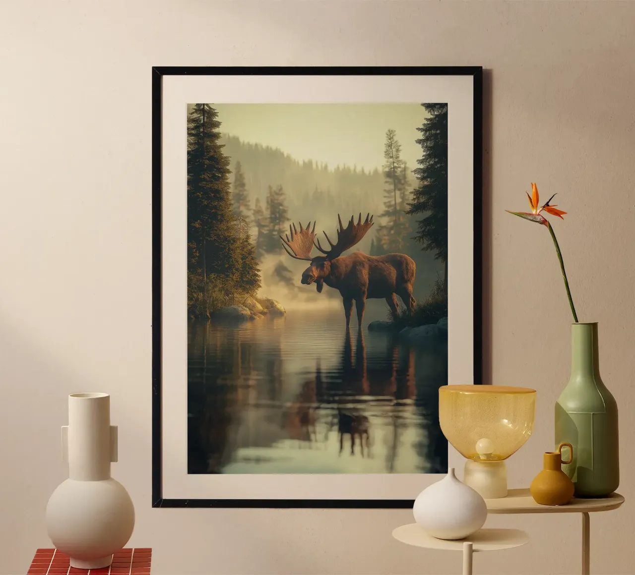 moose lake forest trees hahnemühle by Kirsten C Nolan