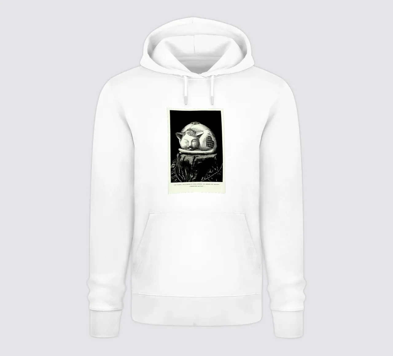 Chat Endormi felpa con cappuccio da Vintage by JUNIQE