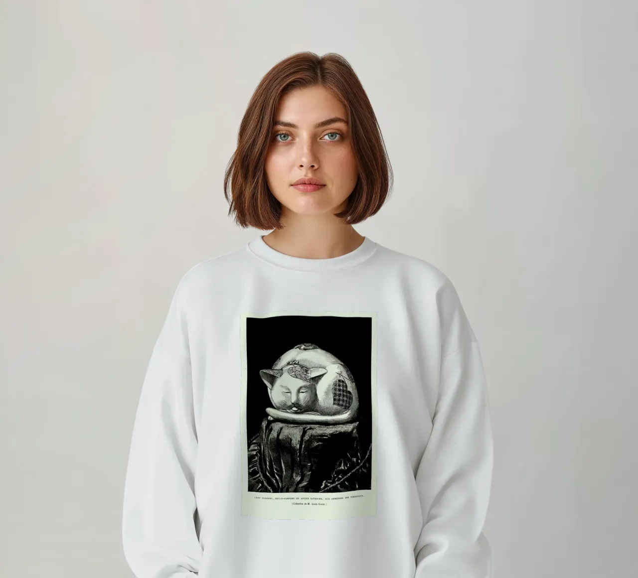 Chat Endormi sweatshirt by Vintage by JUNIQE