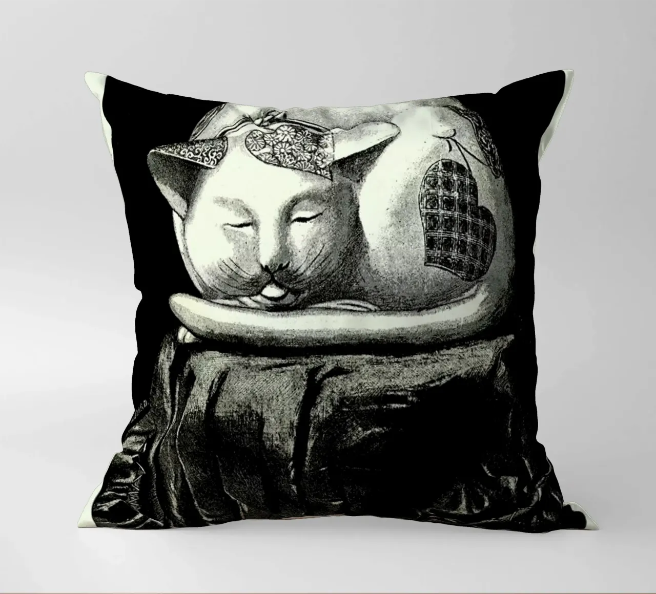 Chat Endormi cuscino da Vintage by JUNIQE