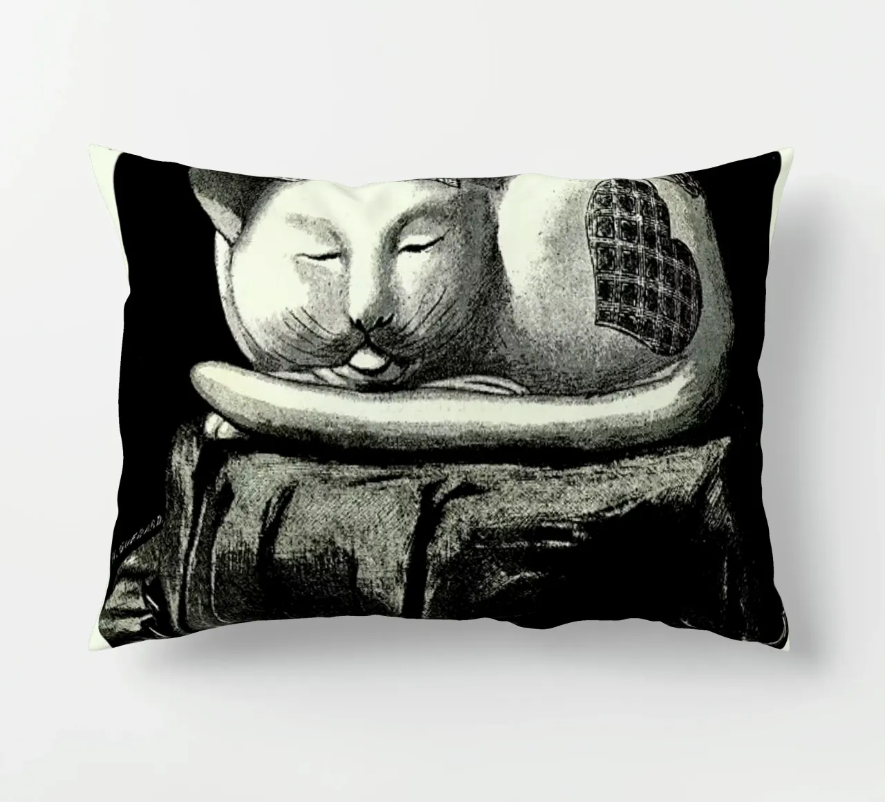 Chat Endormi cuscino da Vintage by JUNIQE
