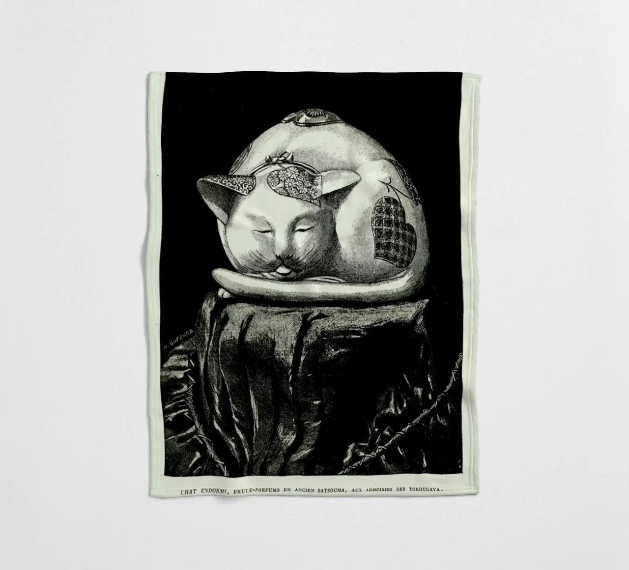 Chat Endormi coperta in pile da Vintage by JUNIQE