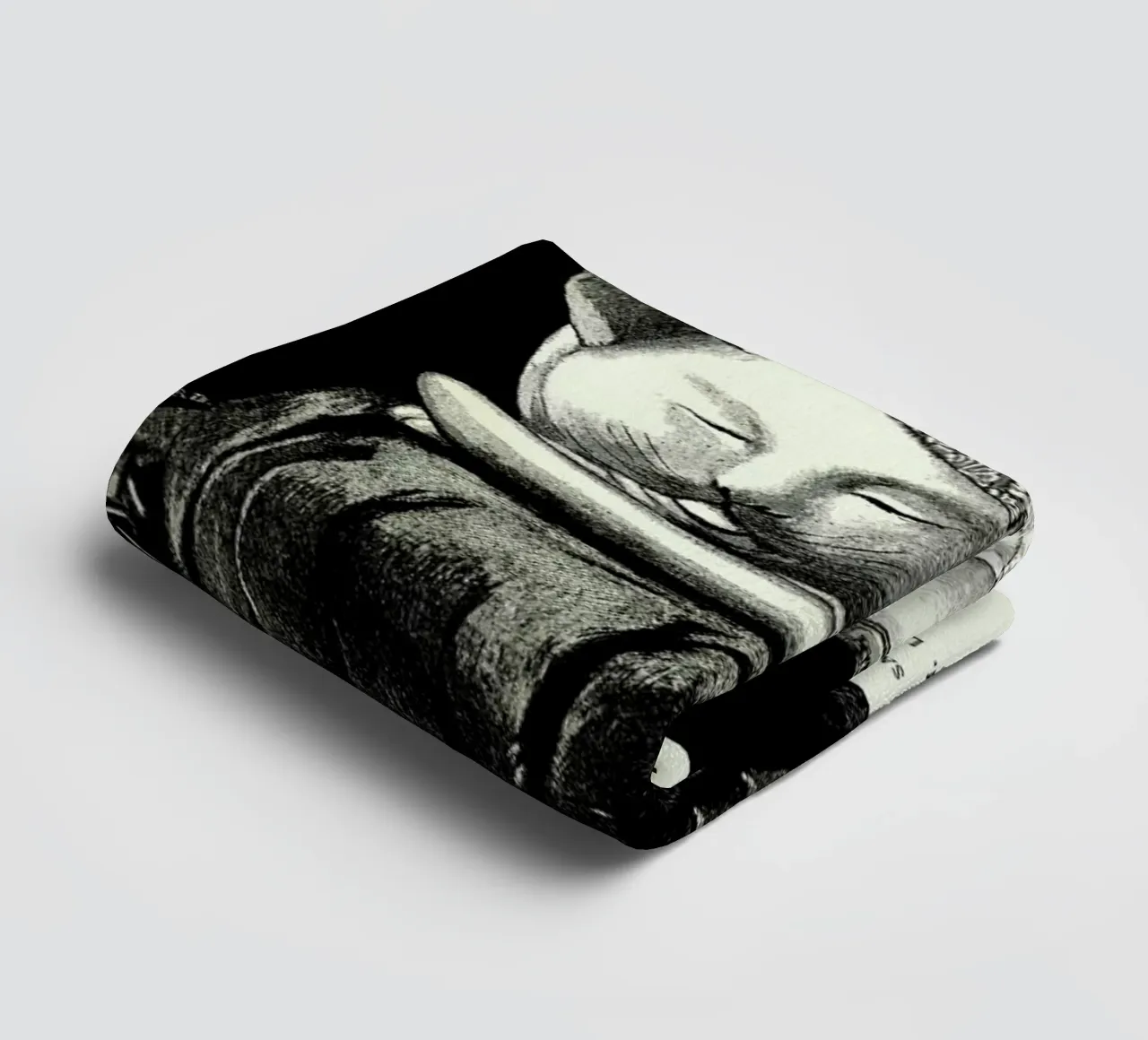Chat Endormi towel by Vintage by JUNIQE