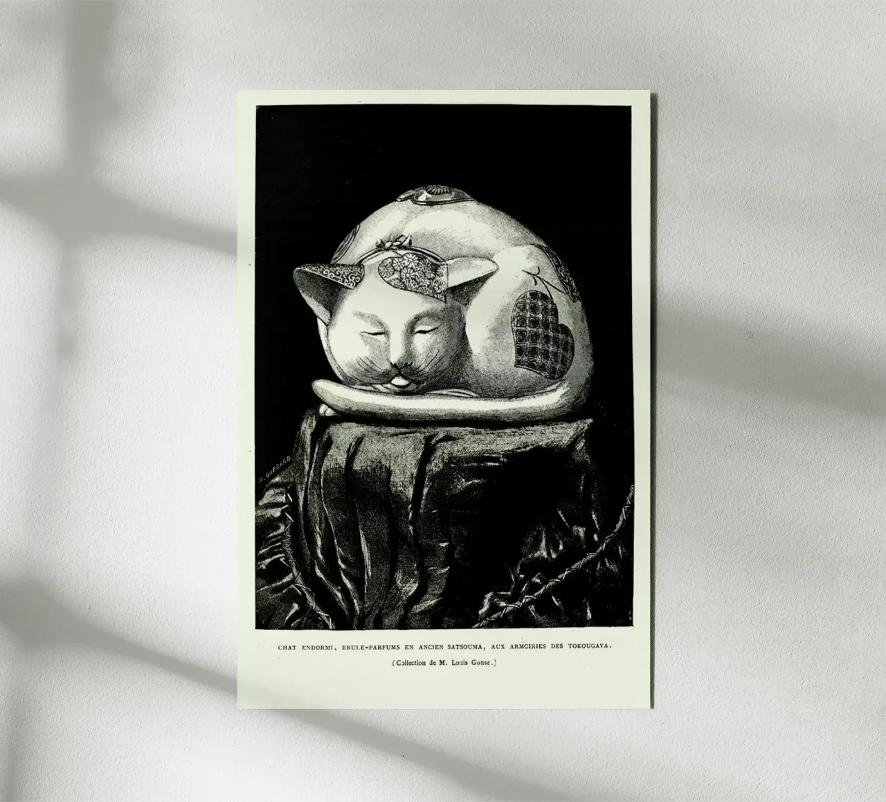 Chat Endormi alluminio dibond da Vintage by JUNIQE