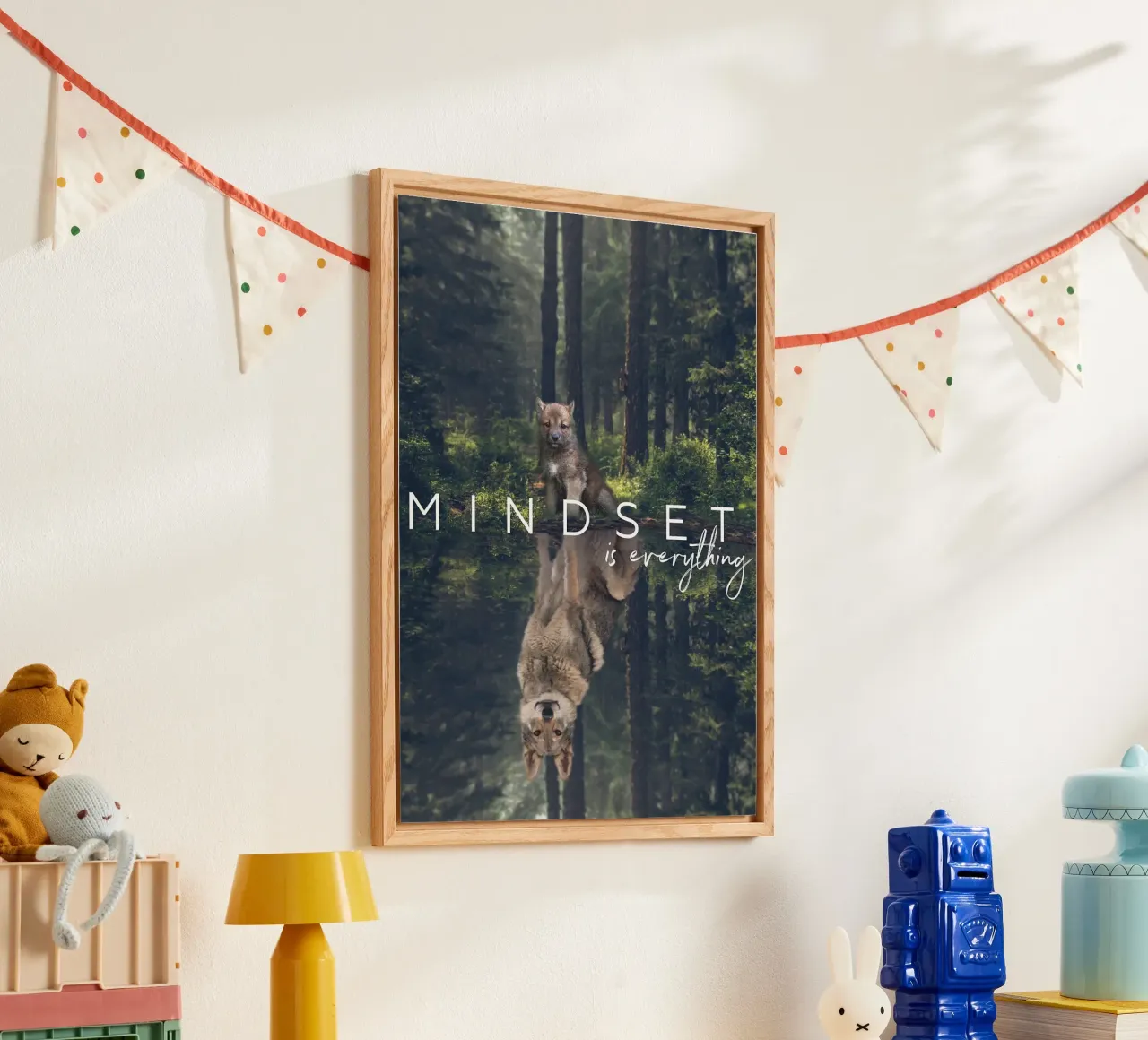 wolf reflection forest trees Acryl-Glas von James Isaac Jackson