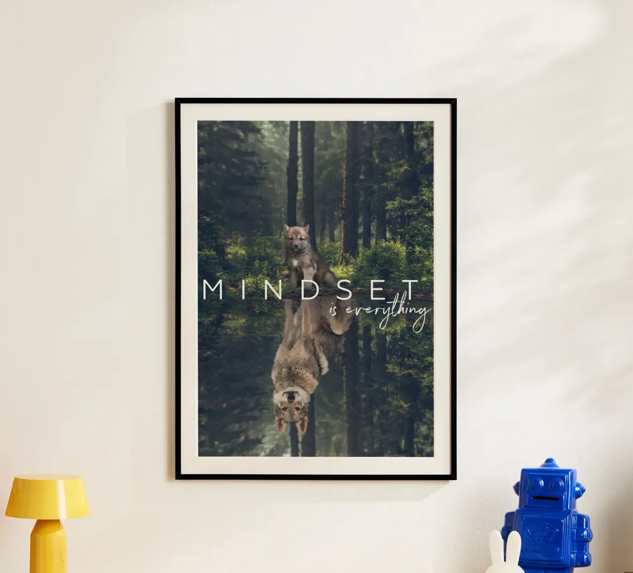 riflesso del lupo alberi della foresta poster da James Isaac Jackson