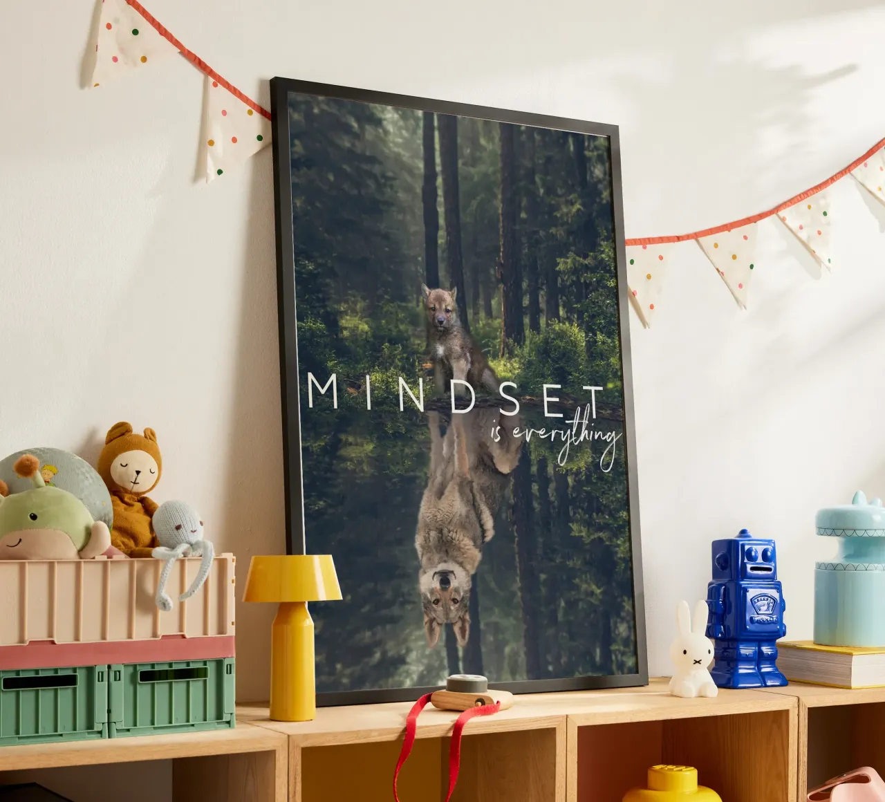 riflesso del lupo alberi della foresta poster da James Isaac Jackson