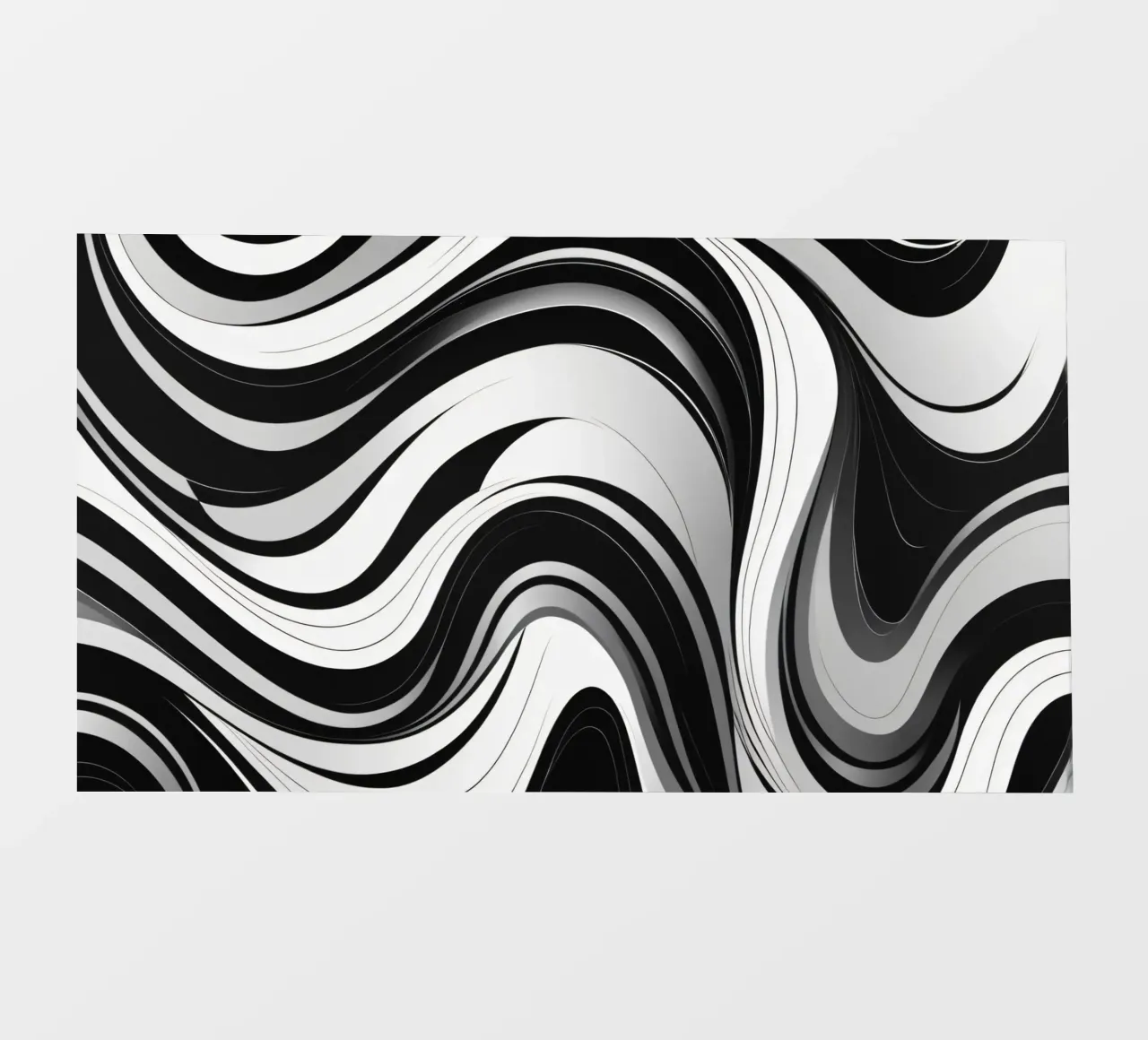 Swirling black and white abstract design with dynamic lines pvc cover by DesignDoodle