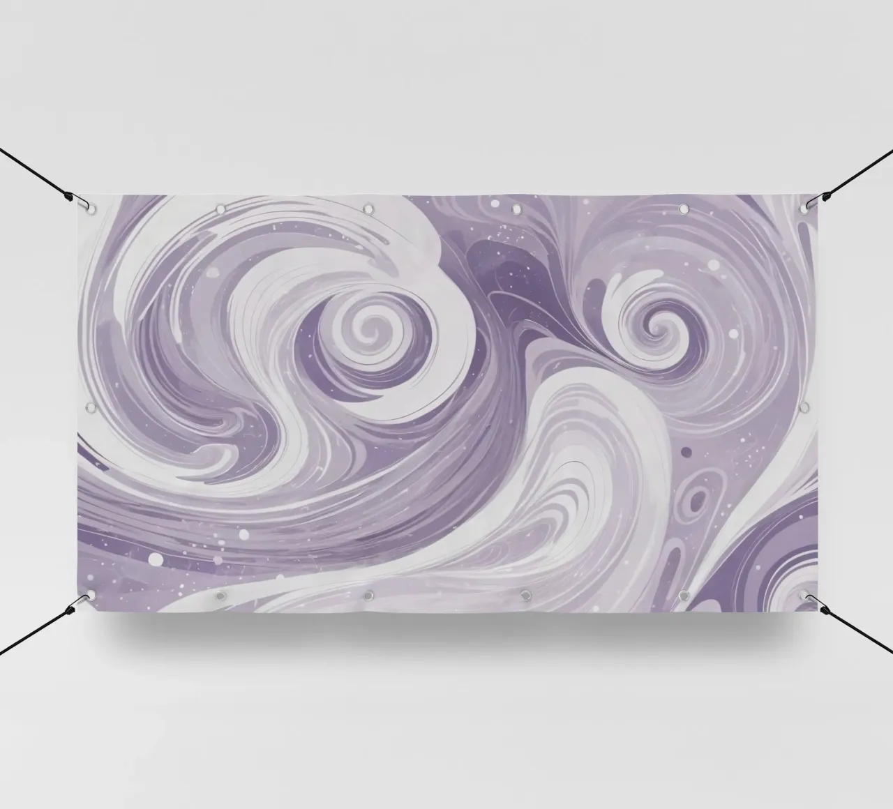 Swirling patterns in shades of purple create a calming room pvc cover by DesignDoodle