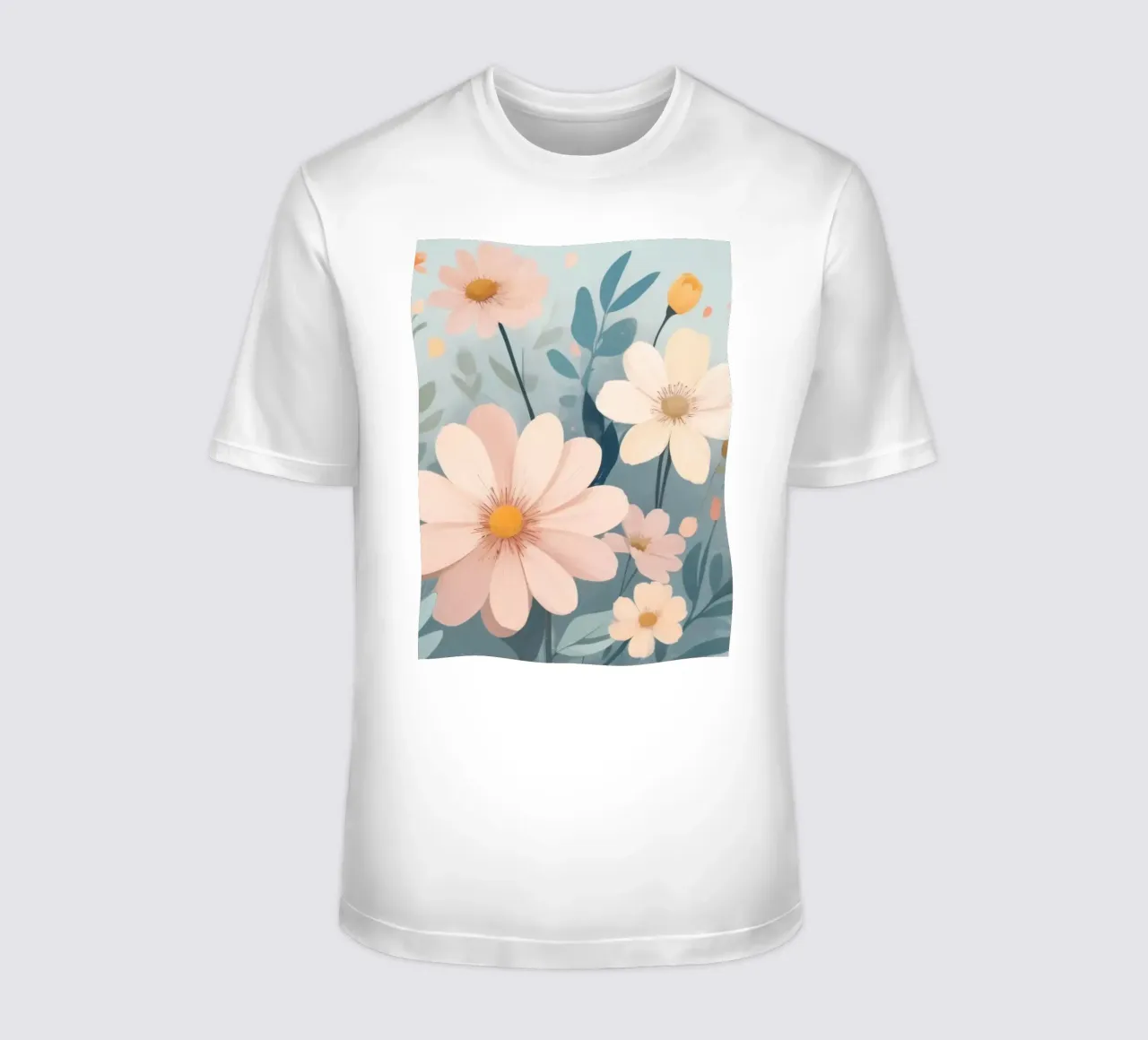 Illustrazione floreale colorata con vari fiori t-shirt da DesignDoodle
