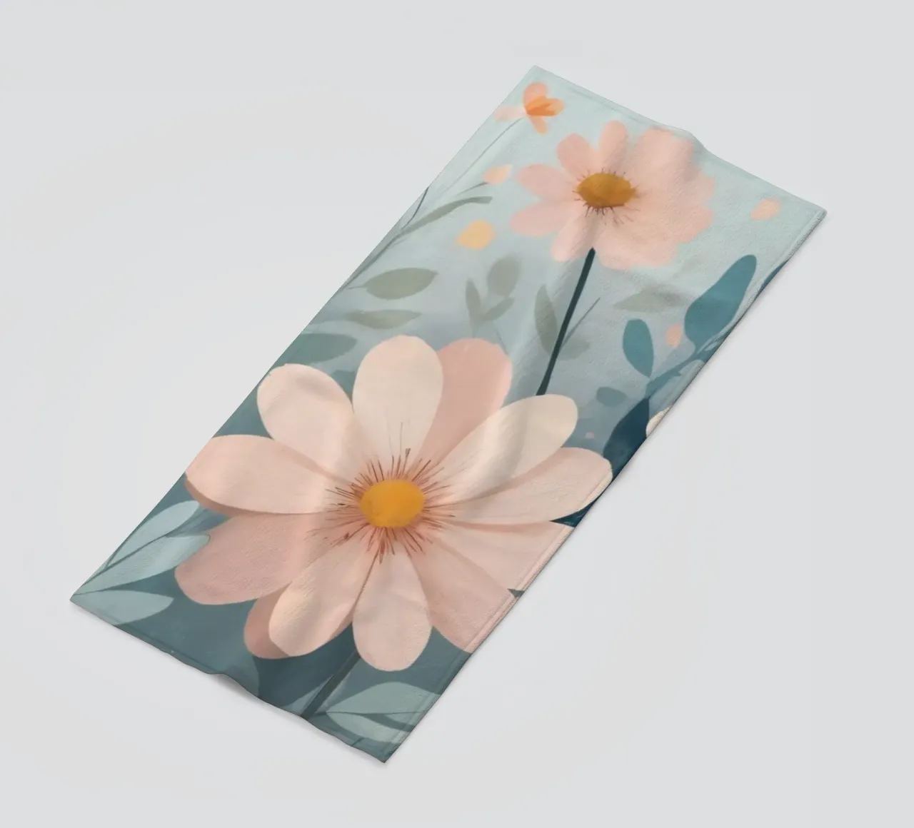 Illustrazione floreale colorata con vari fiori telo mare da DesignDoodle