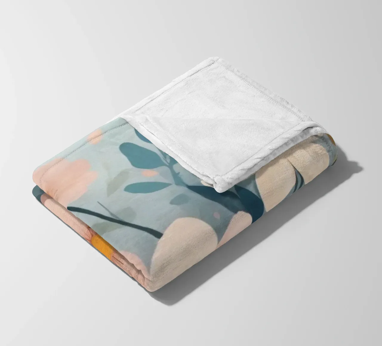 Illustrazione floreale colorata con vari fiori coperta in pile da DesignDoodle