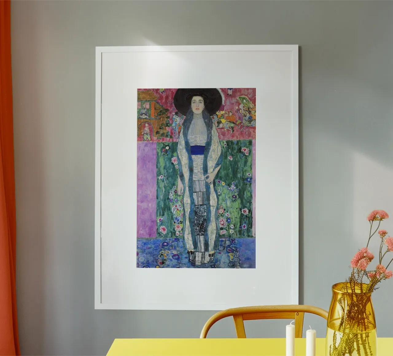 Ritratto di Adele Bloch-Bauer di Gustav Klimt (1912) poster con telaio in alluminio da Gustav Klimt ART Prints