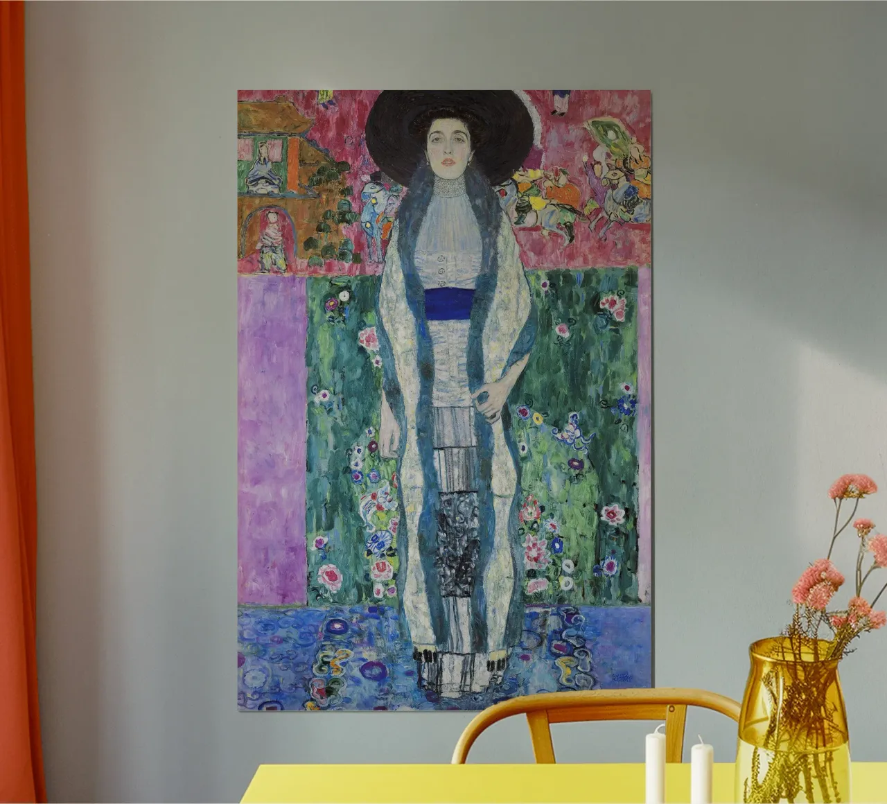 Ritratto di Adele Bloch-Bauer di Gustav Klimt (1912) poster con telaio in alluminio da Gustav Klimt ART Prints