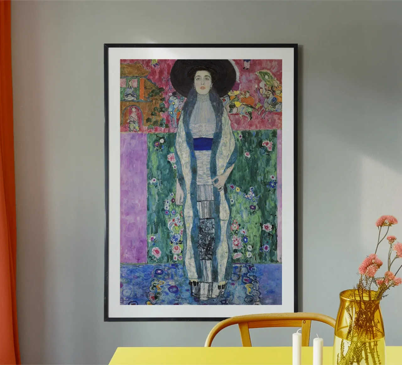 Ritratto di Adele Bloch-Bauer di Gustav Klimt (1912) poster con telaio in alluminio da Gustav Klimt ART Prints