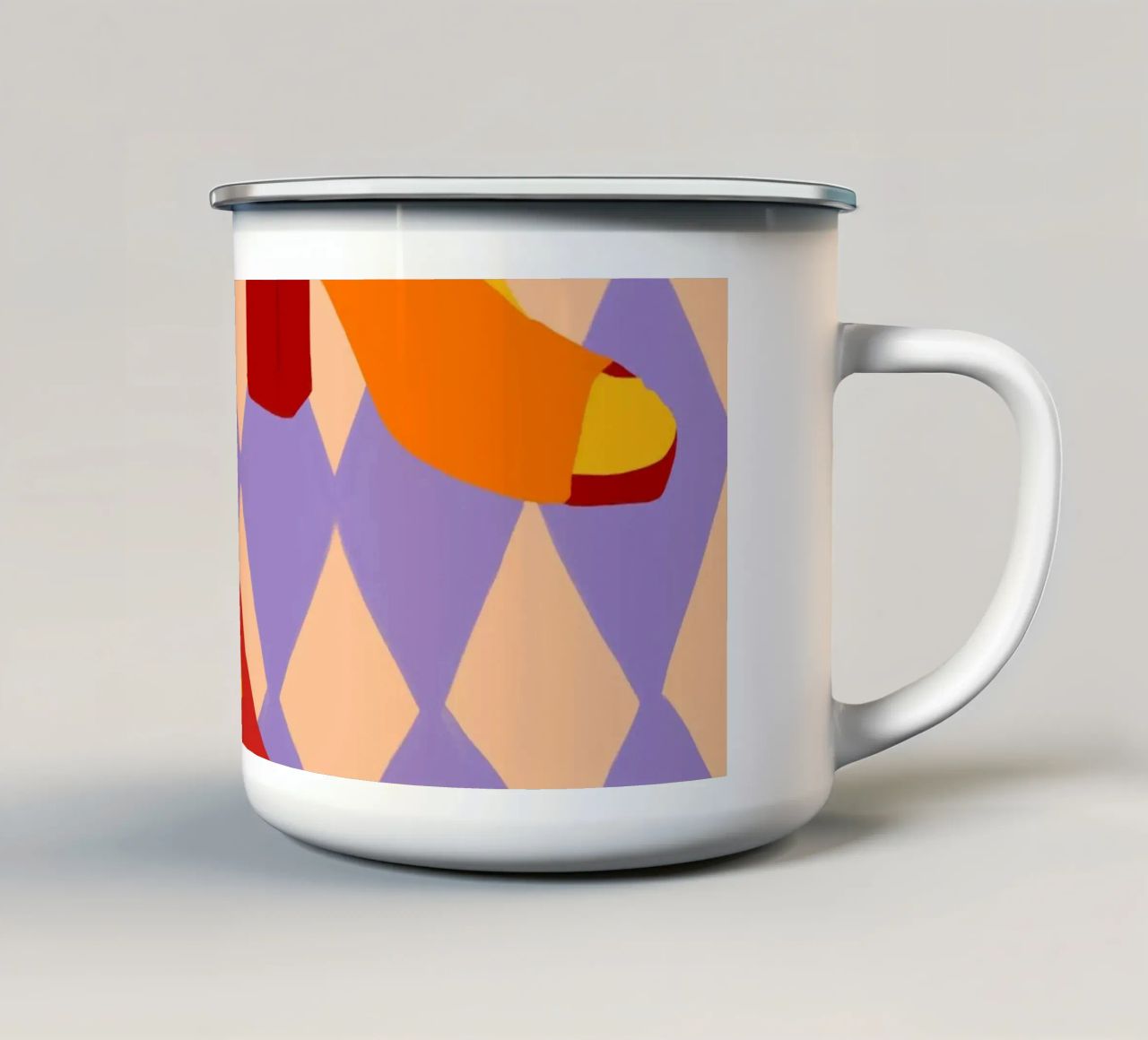 Danzare attraverso i sogni a scacchi tazza in smalto da Kintsugi99