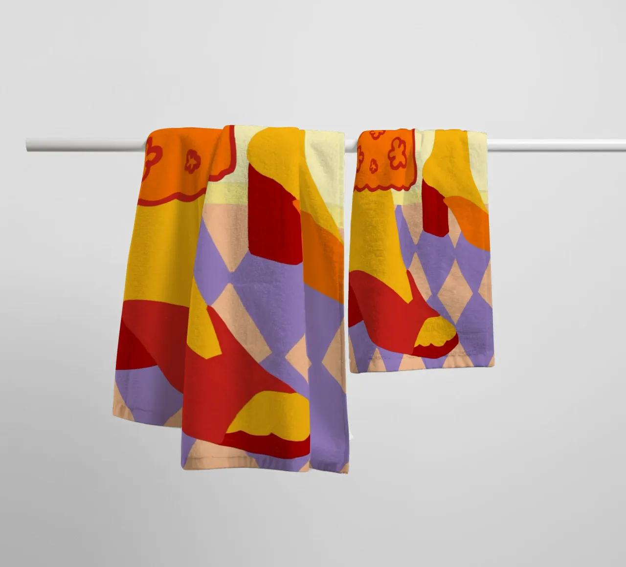 Dancing Across Checkered Dreams towel by Kintsugi99