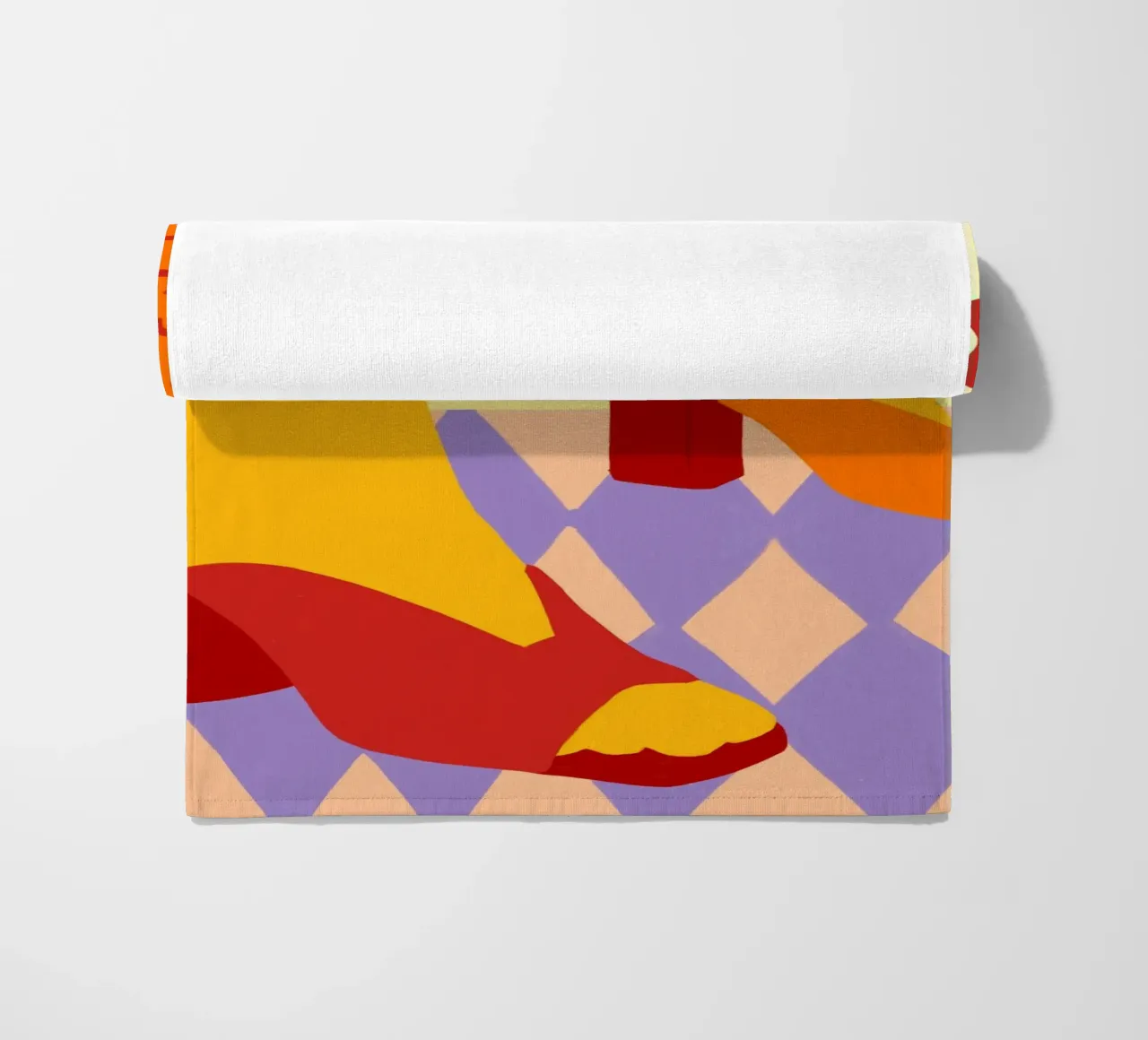 Dancing Across Checkered Dreams beach towel by Kintsugi99