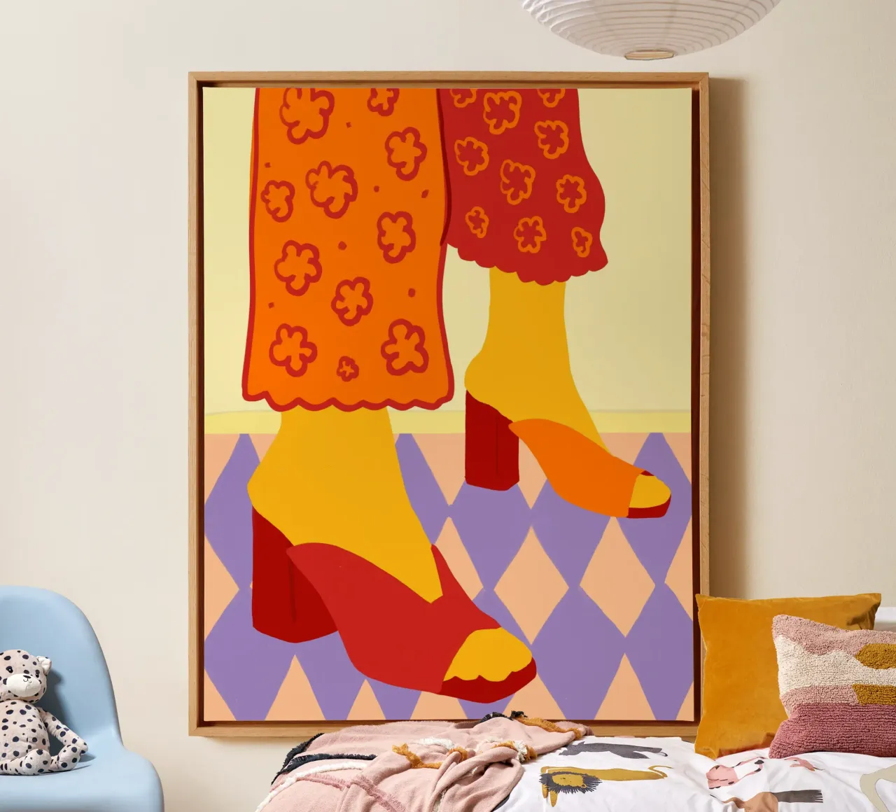 Dancing Across Checkered Dreams canvas by Kintsugi99