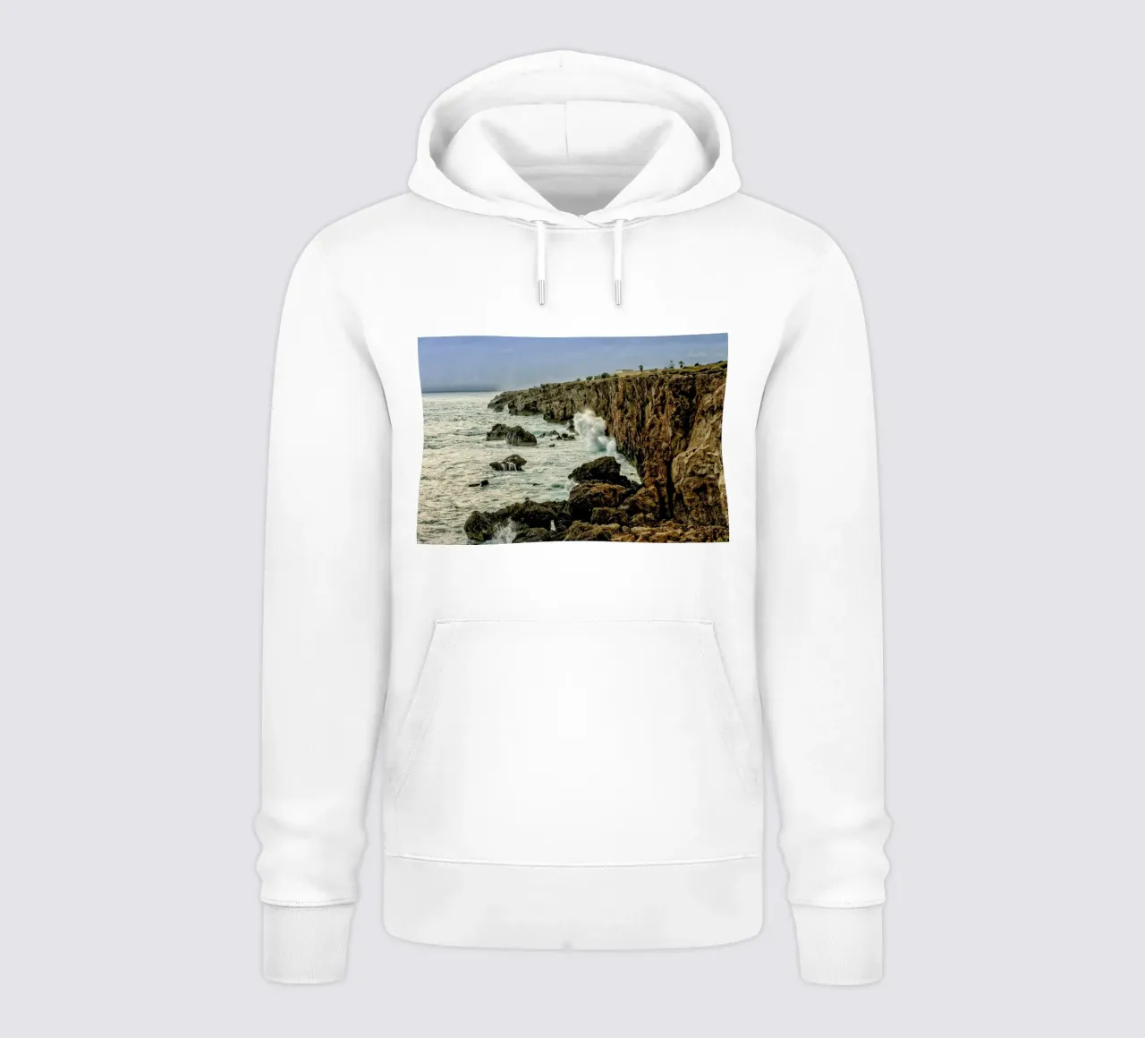 Magical Malta Stormy Cliffs felpa con cappuccio da Curious Collections by Marielle Leenders