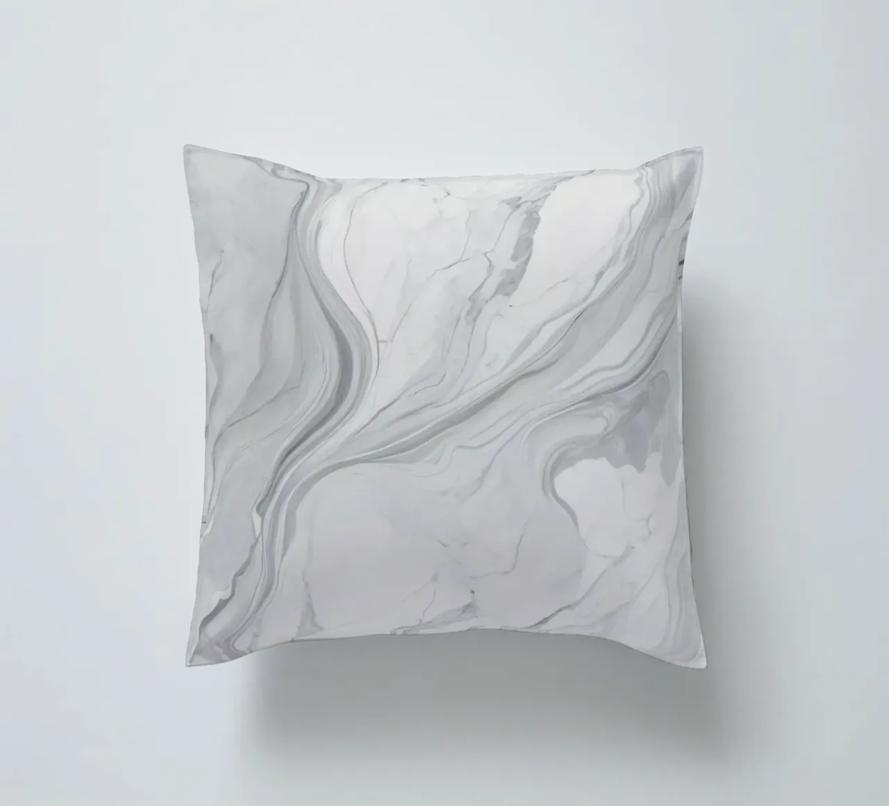 Elegante texture di marmo grigio con motivi vorticosi e luce cuscino da DesignDoodle