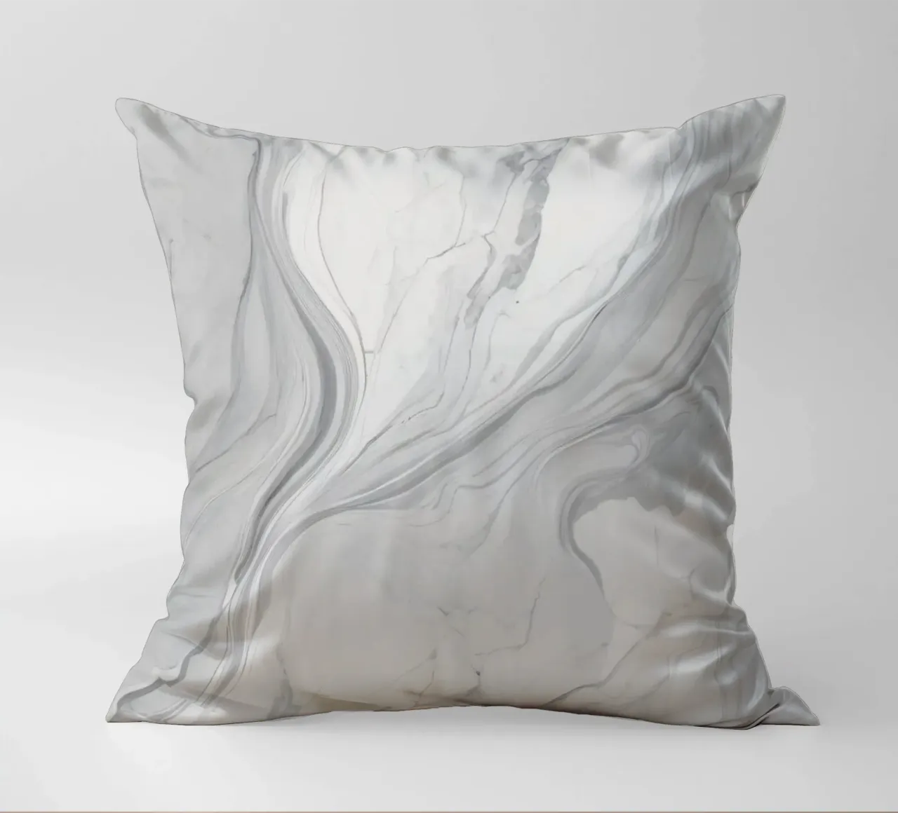 Elegante texture di marmo grigio con motivi vorticosi e luce cuscino da DesignDoodle