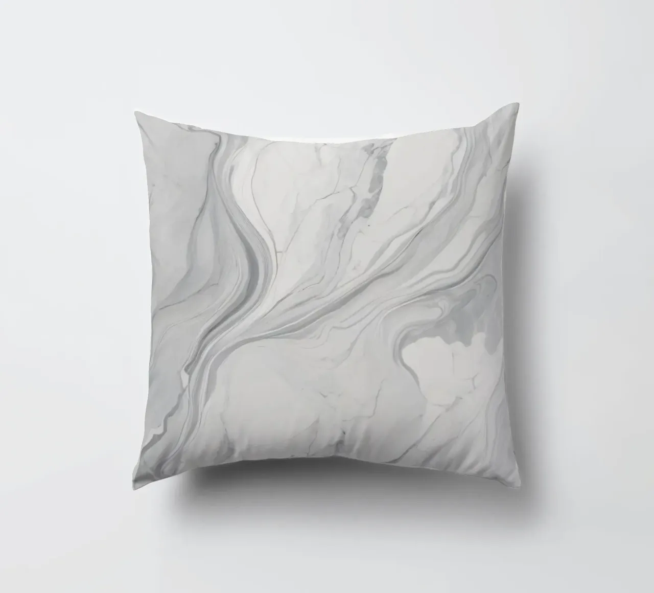 Elegante texture di marmo grigio con motivi vorticosi e luce cuscino da DesignDoodle