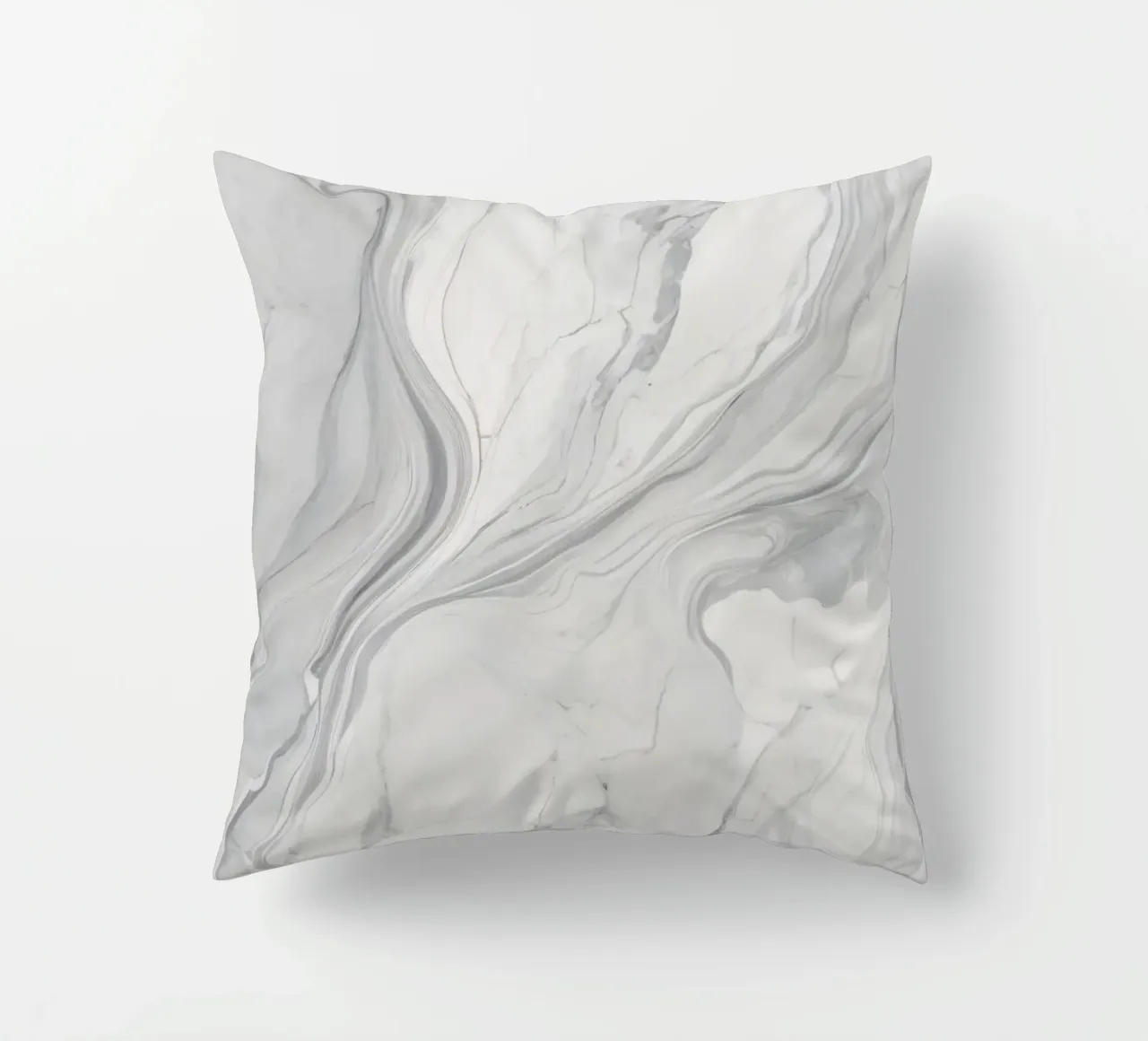 Elegante texture di marmo grigio con motivi vorticosi e luce cuscino da DesignDoodle