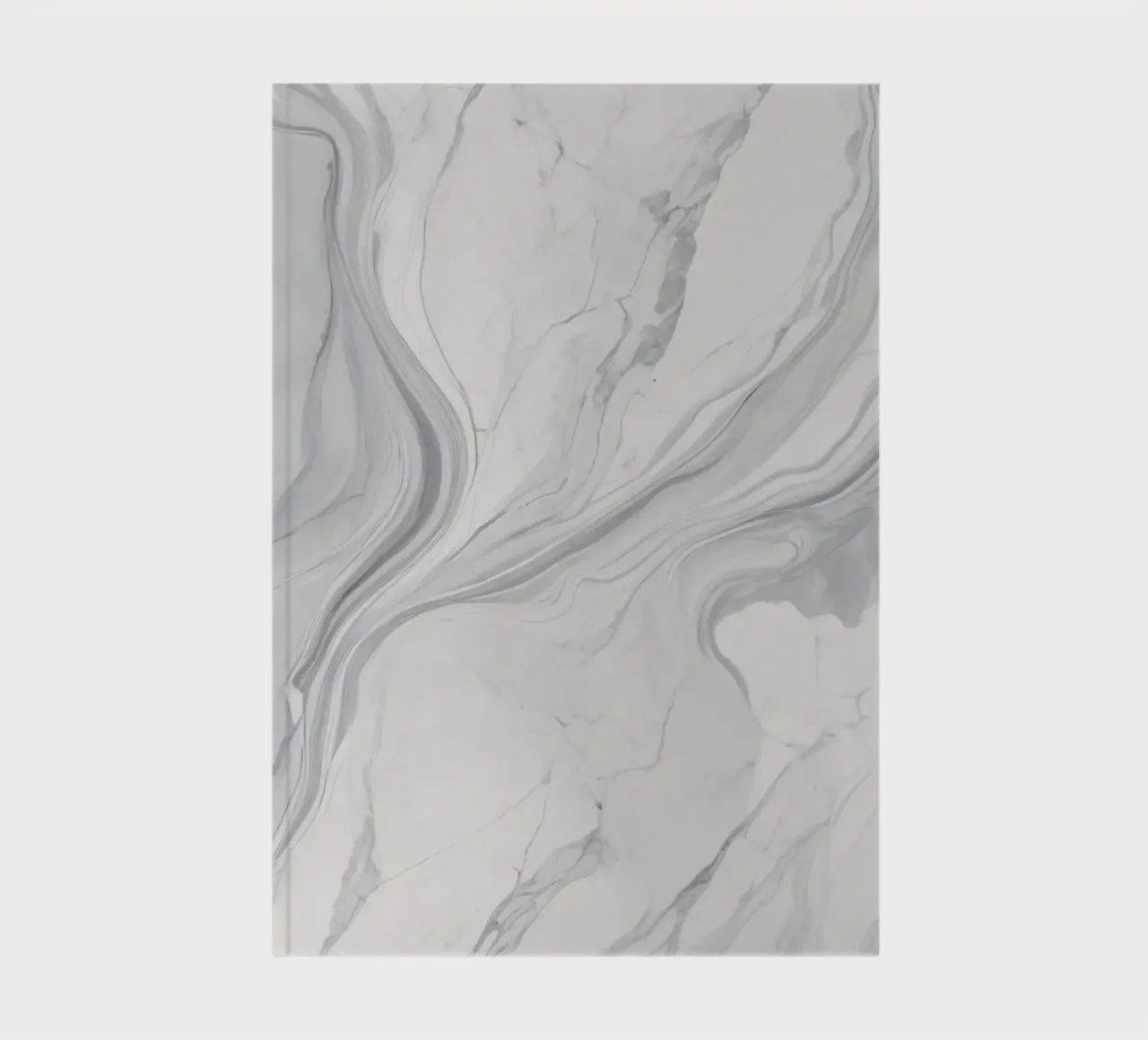 Elegant gray marble texture with swirling patterns and light notebook by DesignDoodle