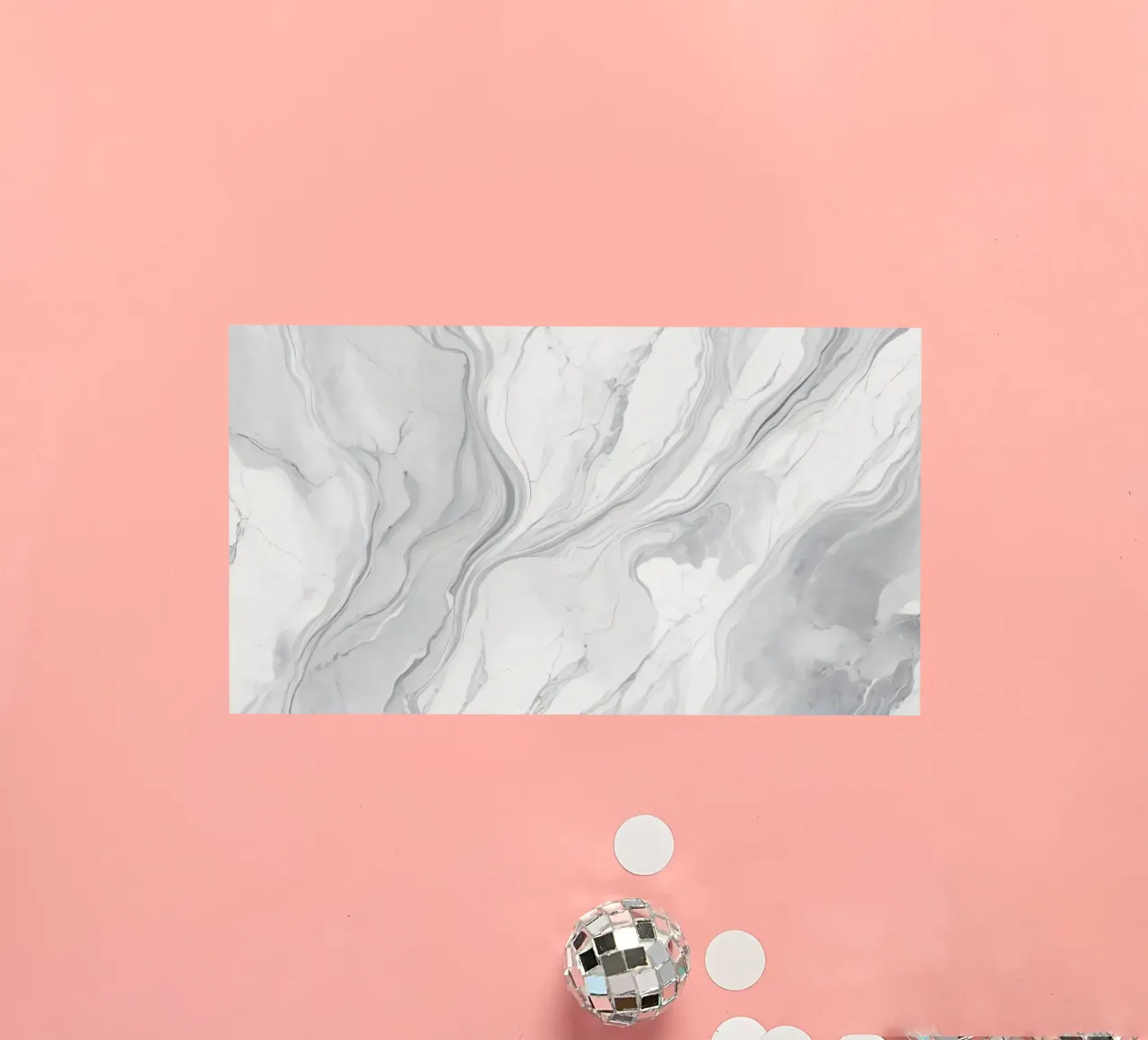 Elegant gray marble texture with swirling patterns and light sticker by DesignDoodle