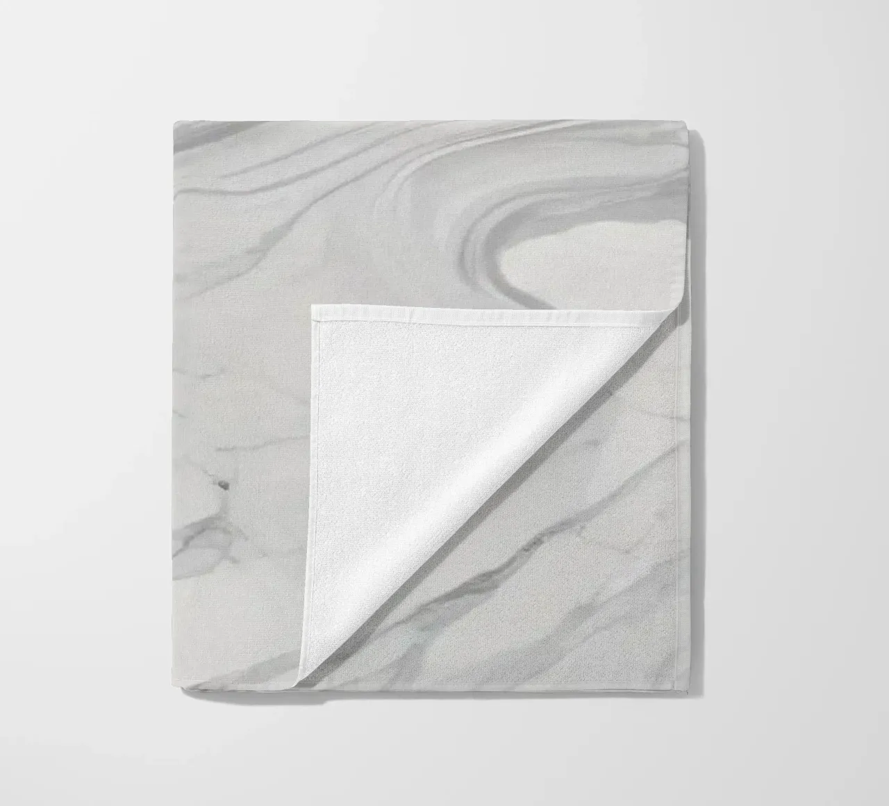 Elegant gray marble texture with swirling patterns and light beach towel by DesignDoodle