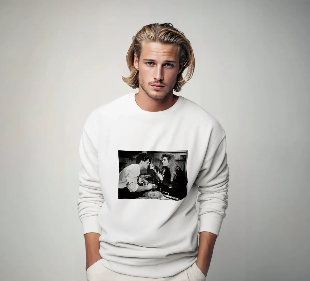 Baciare due donne felpa da Takeme