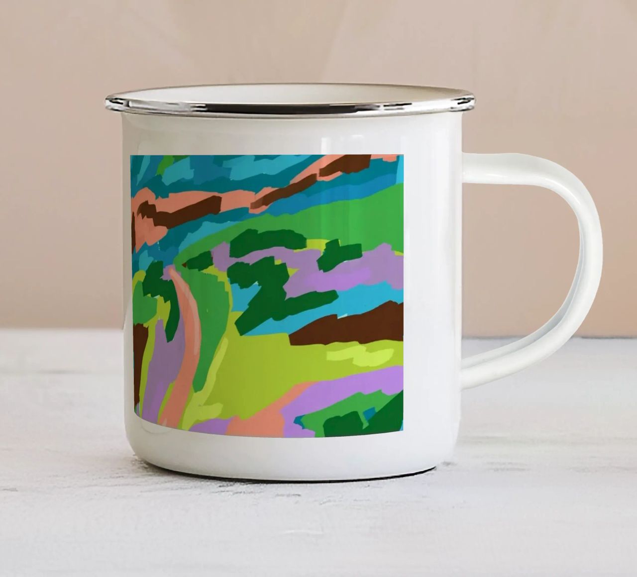 Viste vivide tazza in smalto da Kintsugi99