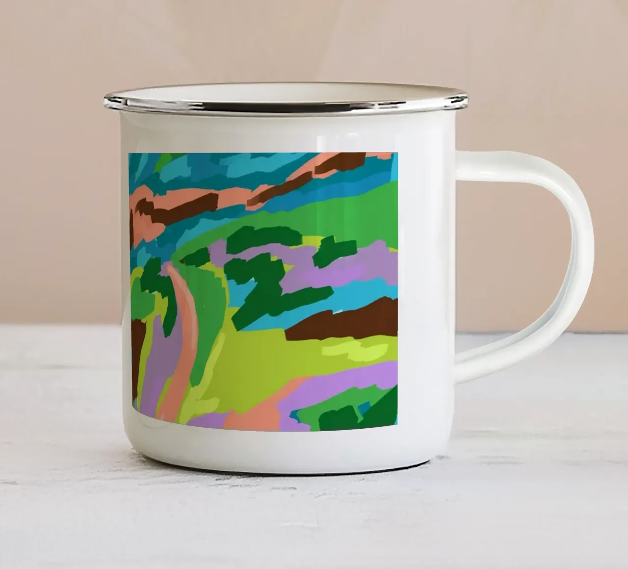 Vistas vivas taza de esmalte de Kintsugi99