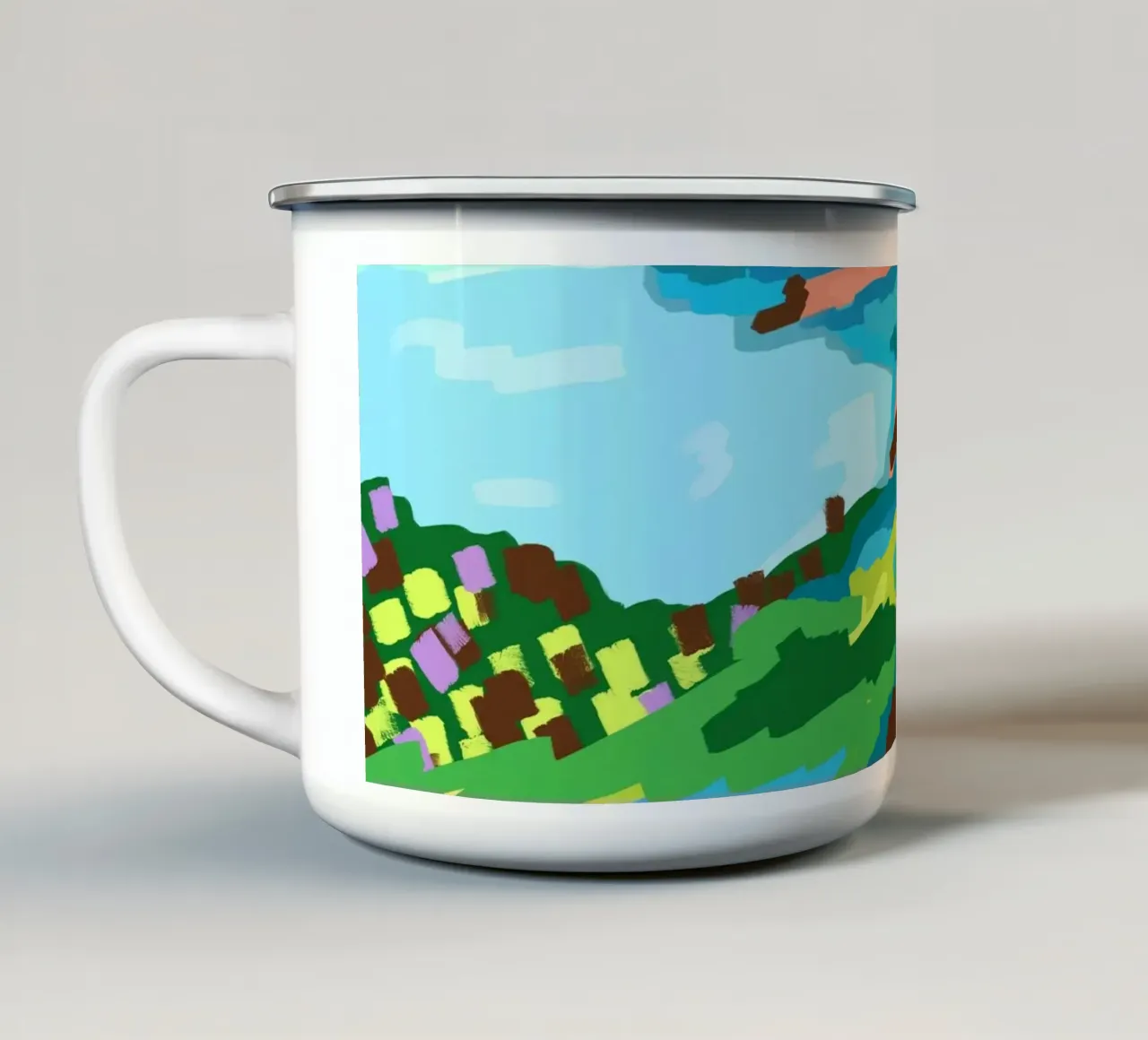 Vistas vivas taza de esmalte de Kintsugi99