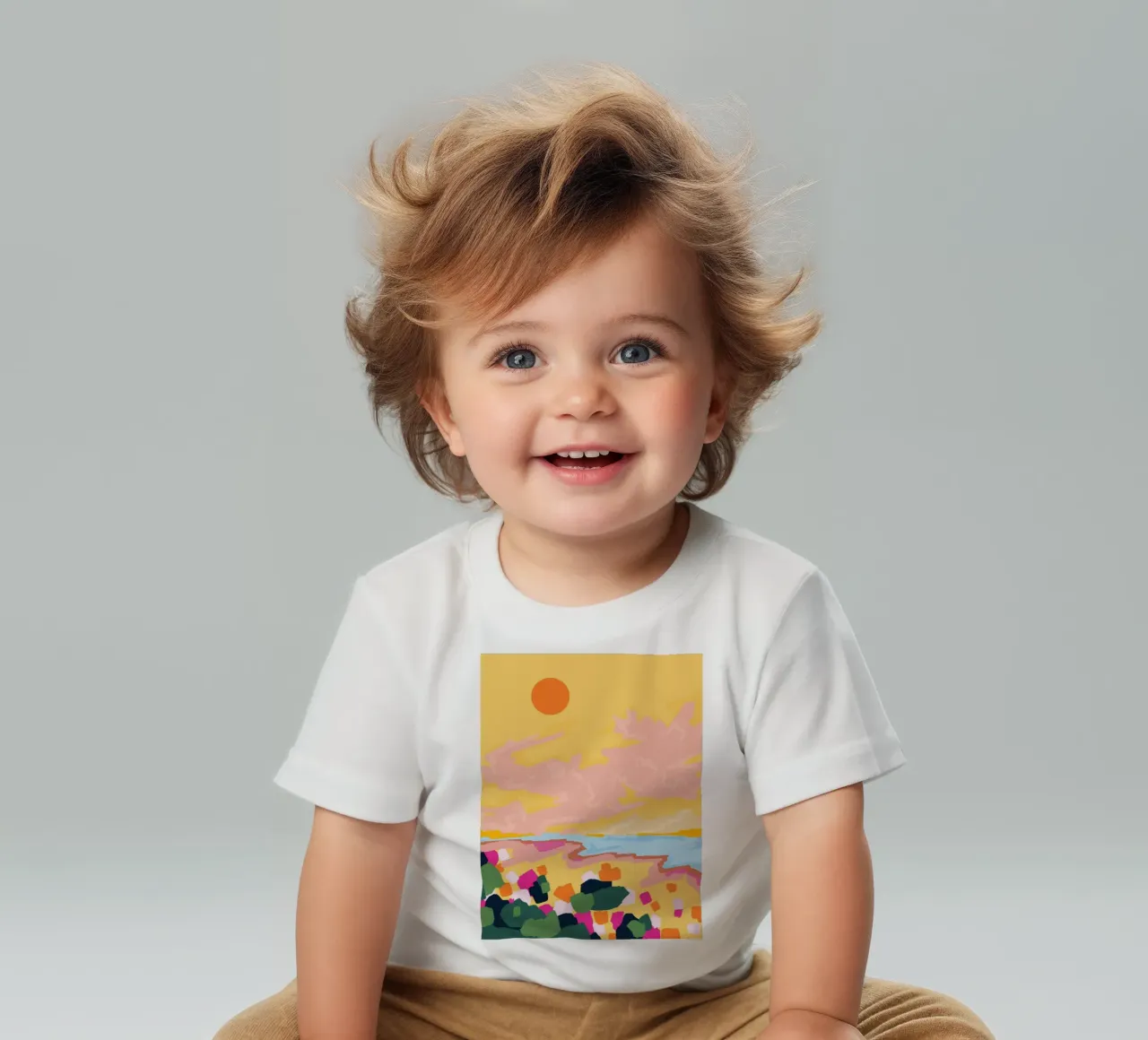 L'abbraccio del sole maglietta neonato da Kintsugi99