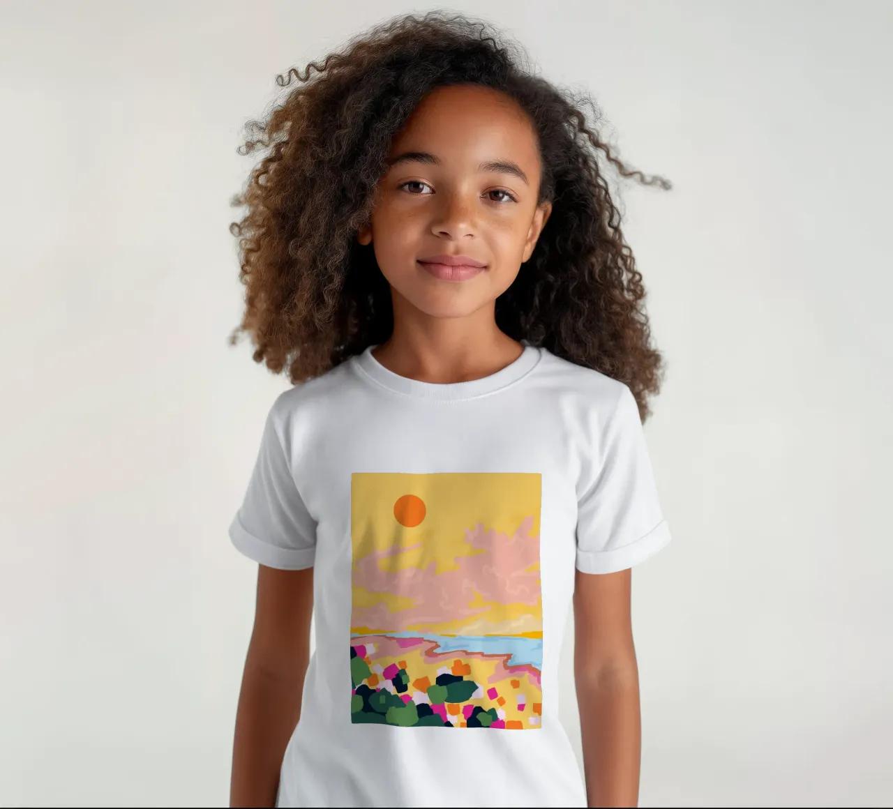 Sun's Embrace kids t-shirt by Kintsugi99