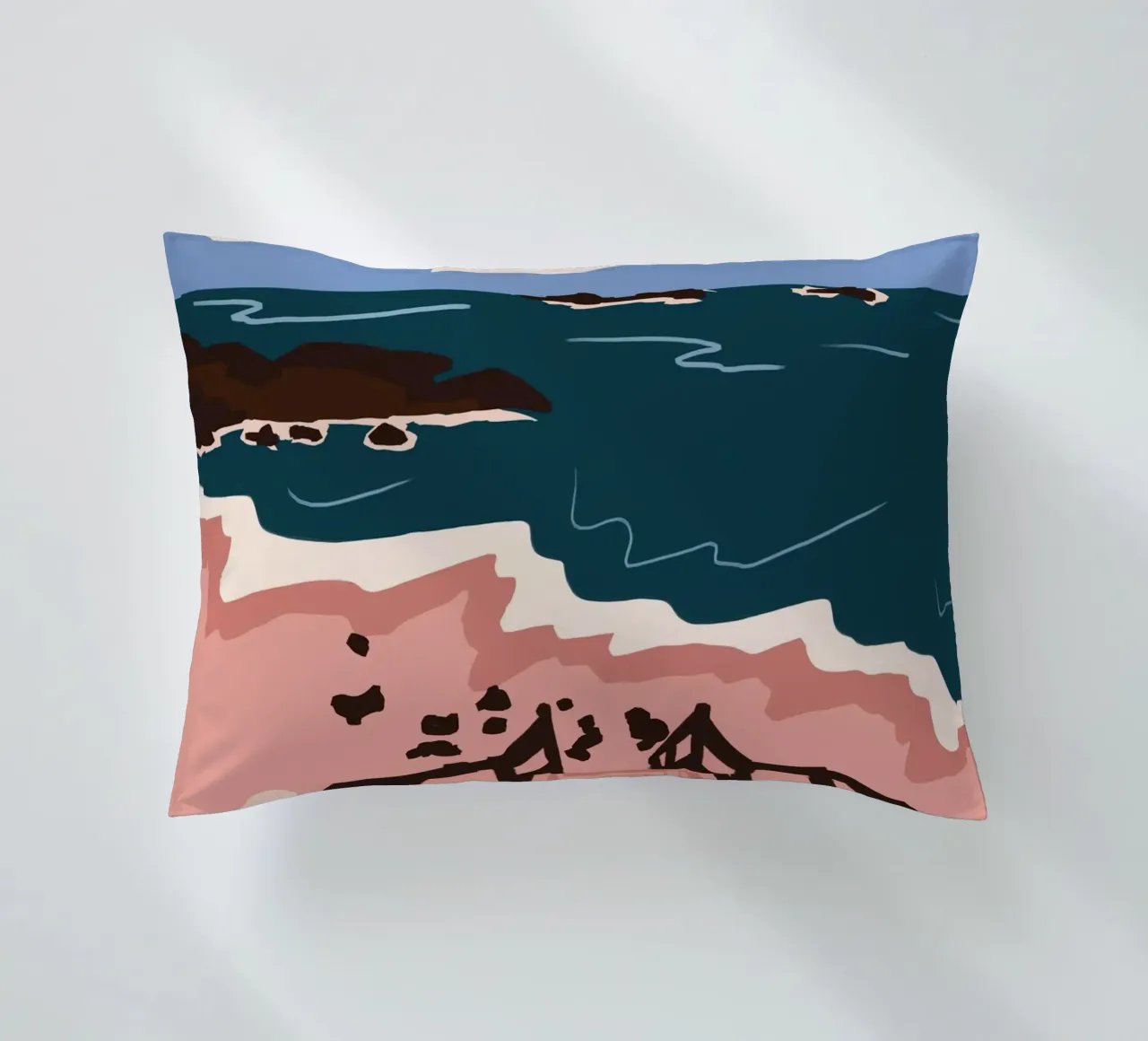 Blues dell'oceano cuscino da Kintsugi99