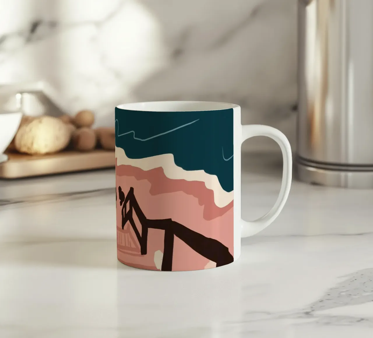 Blues dell'oceano tazza in ceramica da Kintsugi99