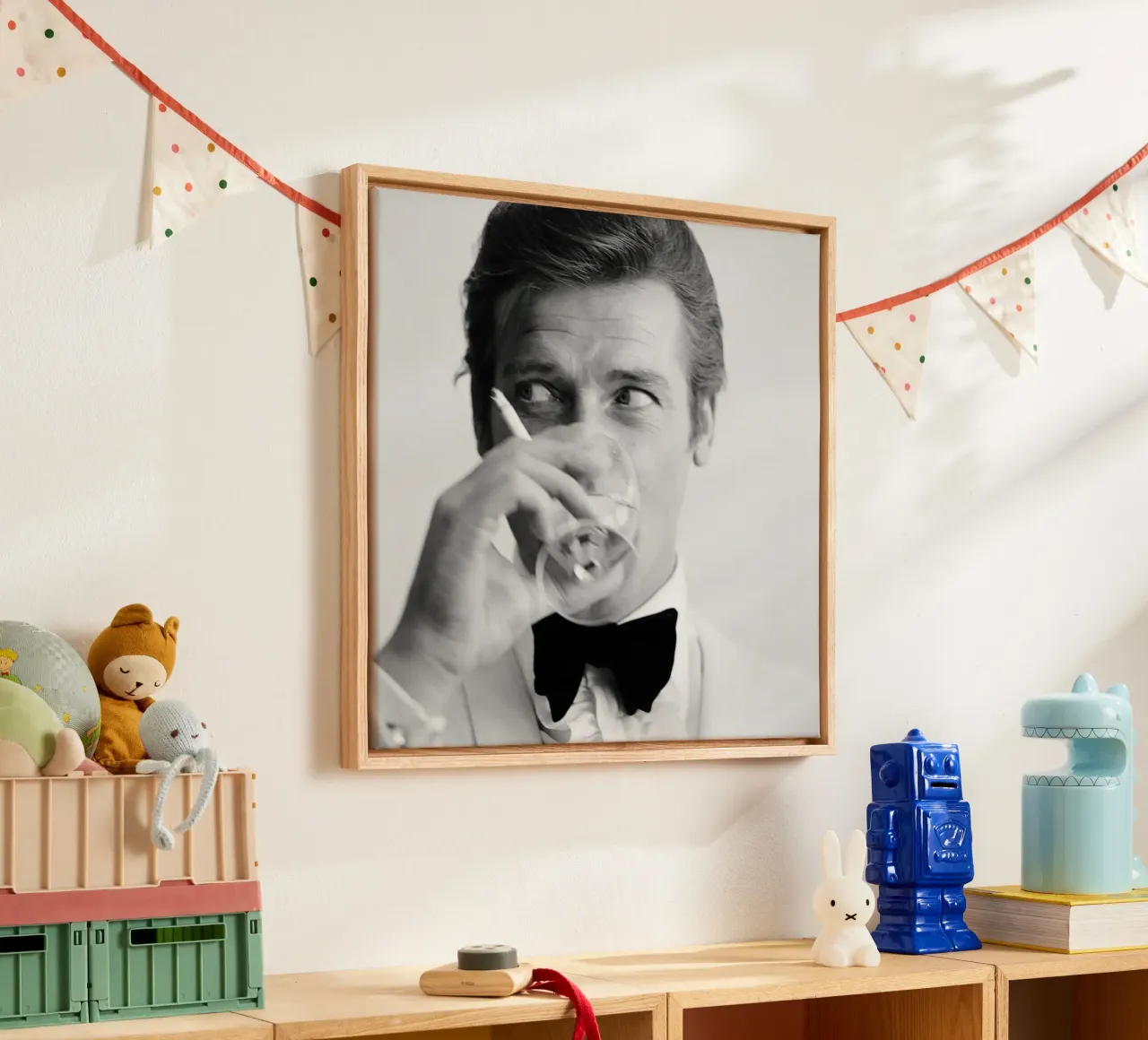 drink while smoking canvas with Floater frame by Takeme