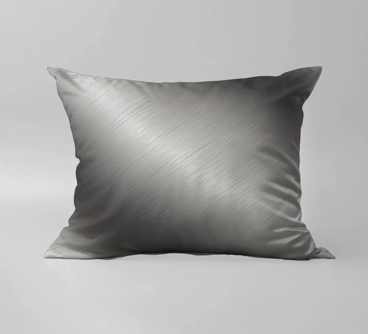 Metal surface with brushed texture reflecting light decorative cushion by DesignDoodle