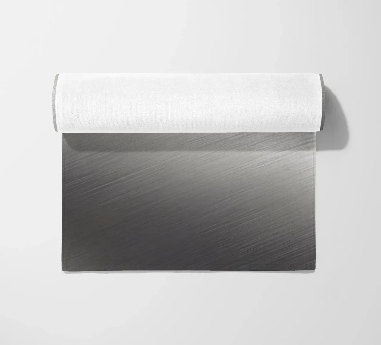 Metal surface with brushed texture reflecting light beach towel by DesignDoodle