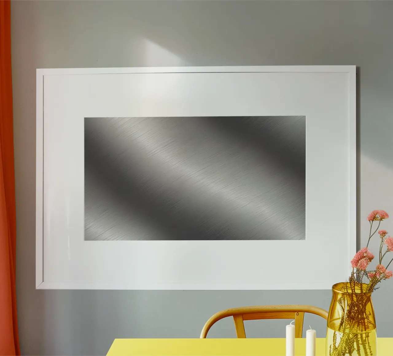 Metalloberfläche mit gebürsteter Textur, die das Licht reflektiert Hahnemühle von DesignDoodle