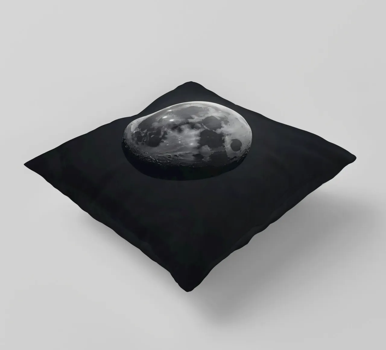 Full moon illuminated in a clear night sky showcasing lunar decorative cushion by DesignDoodle