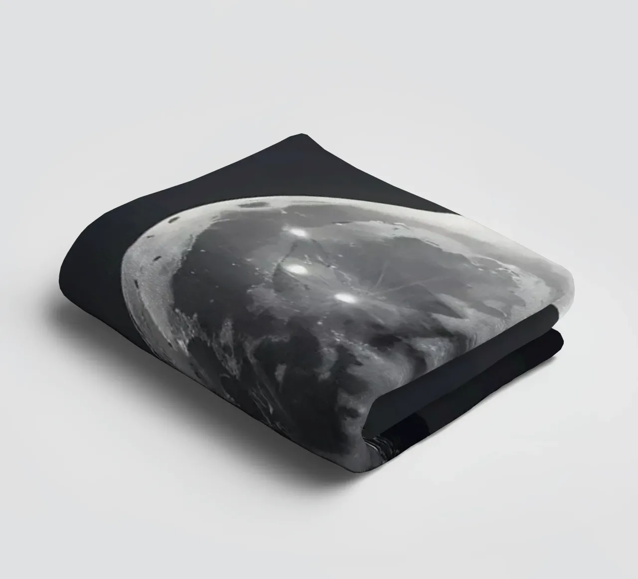 Full moon illuminated in a clear night sky showcasing lunar towel by DesignDoodle