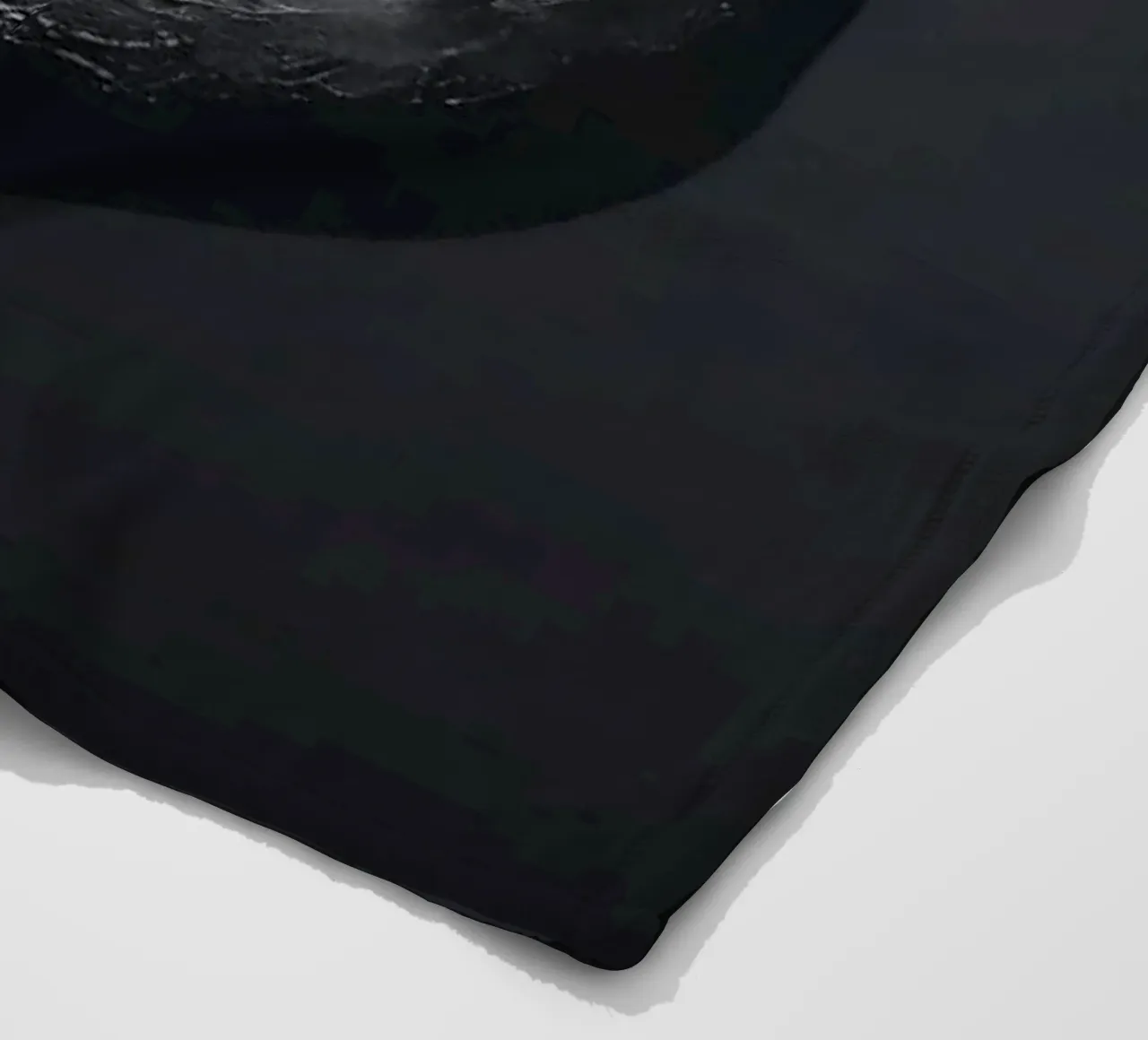 Full moon illuminated in a clear night sky showcasing lunar fleece blanket by DesignDoodle