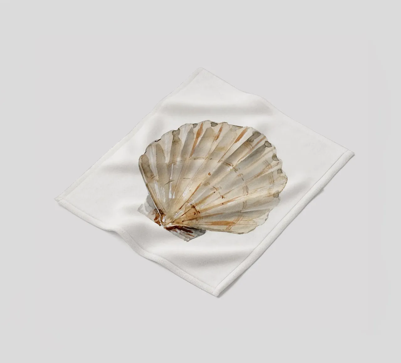 Shell (Pastel Cream) coperta in pile da treechild