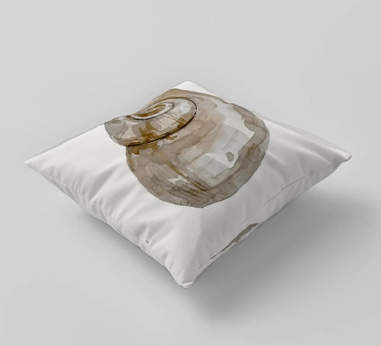 Snail Shell decorative cushion by treechild