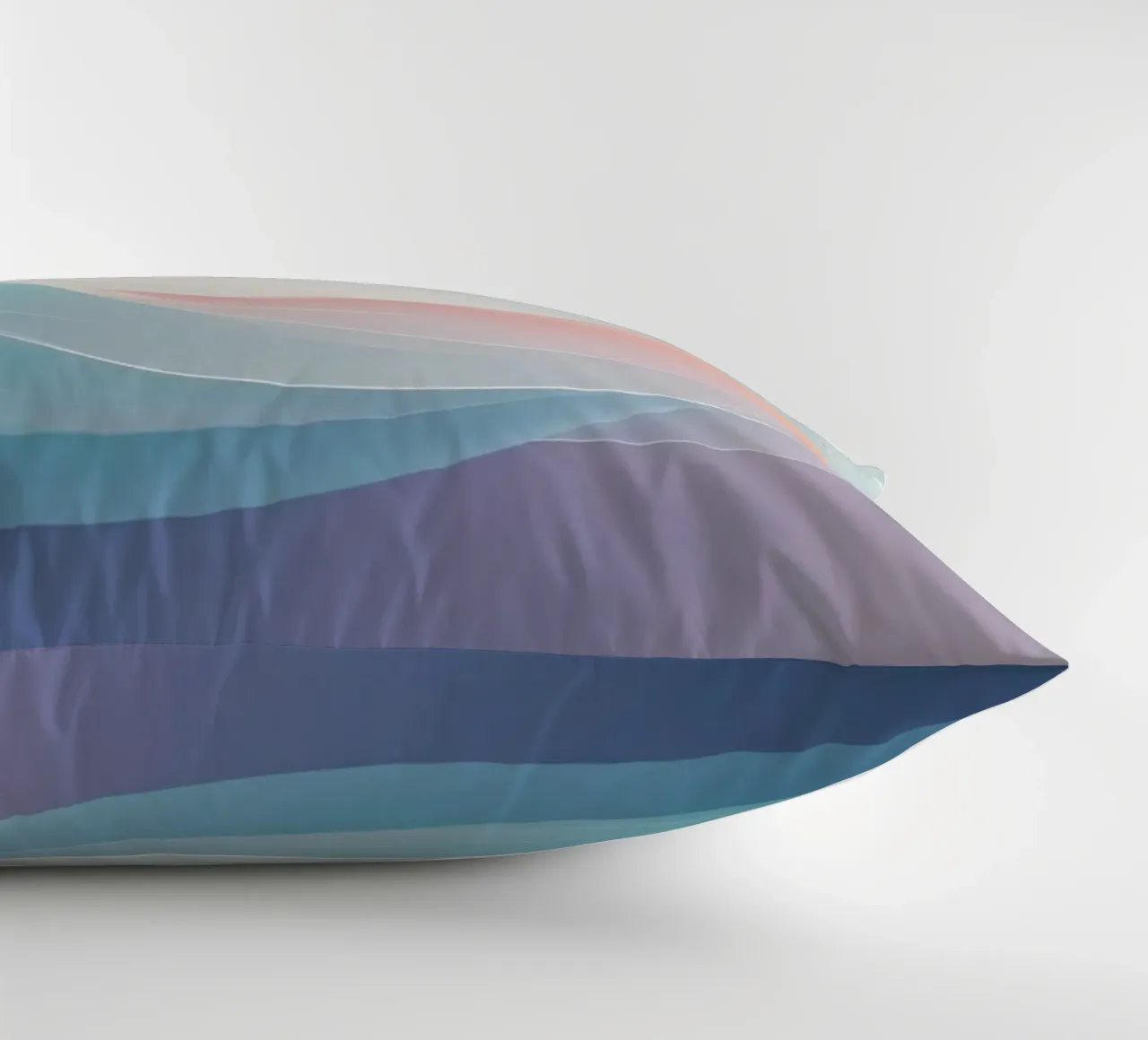 Soft pastel waves create an ethereal background decorative cushion by DesignDoodle